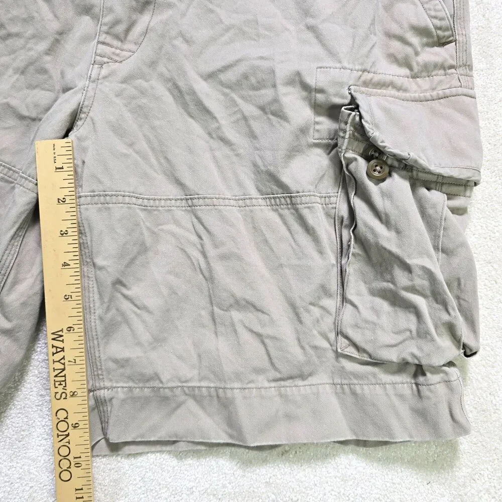 Polo Ralph Lauren Beige Cargo Shorts Men's Size 40 Pockets Belt Loops Outdoor